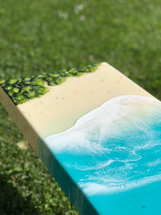 Tropical 2 - Resin on wood