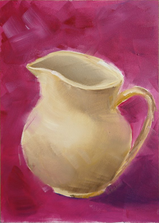 Clay jug still life