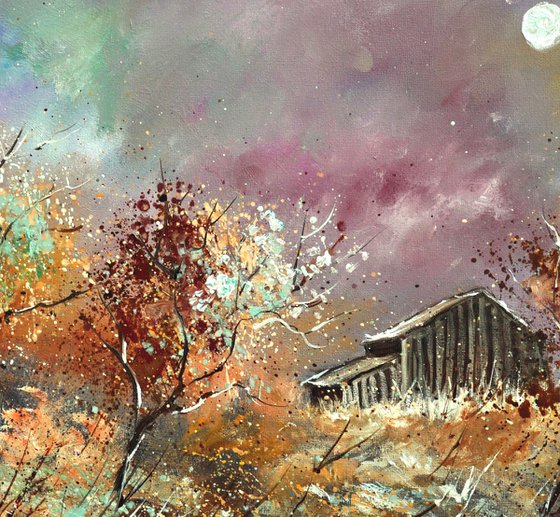 Old barn in autumn