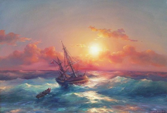 Seascape(120x80cm, oil painting)