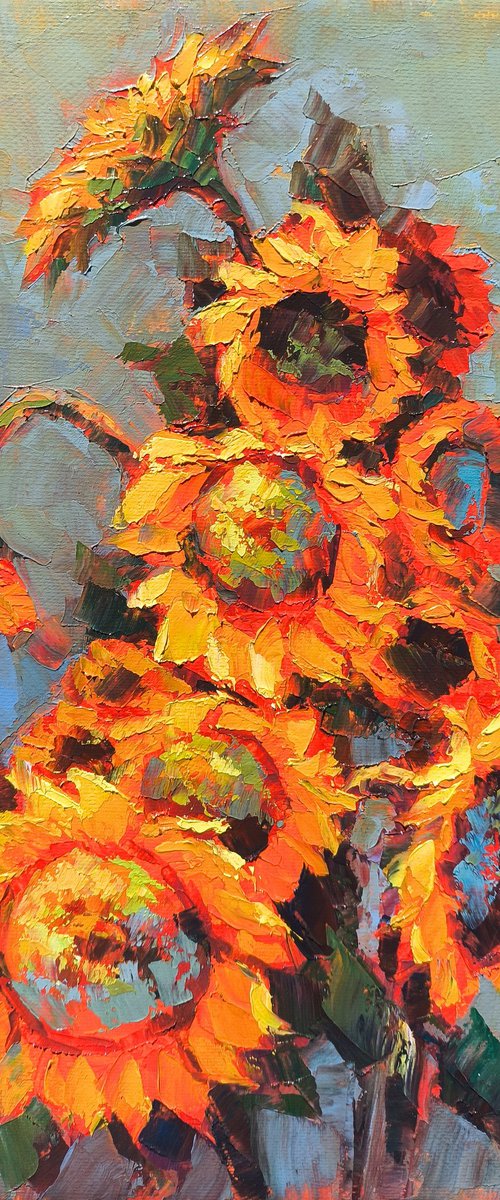 Sunflowers Ablaze by Narek Qochunc