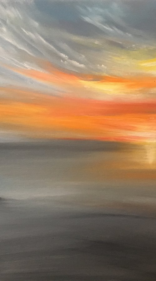 Gray Sunset by Timea  Valsami