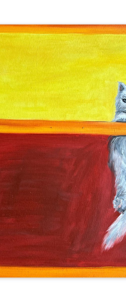 Rothko's Feline Reflection by VICTO