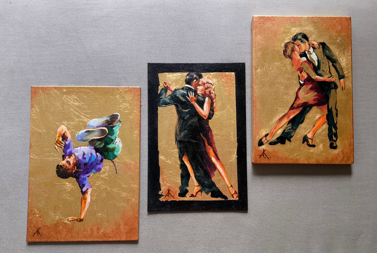 Expressive Portrait Oil Painting By Anastasia Kozorez, 24 X 12, Where The Bodies Speak, Original Artwork