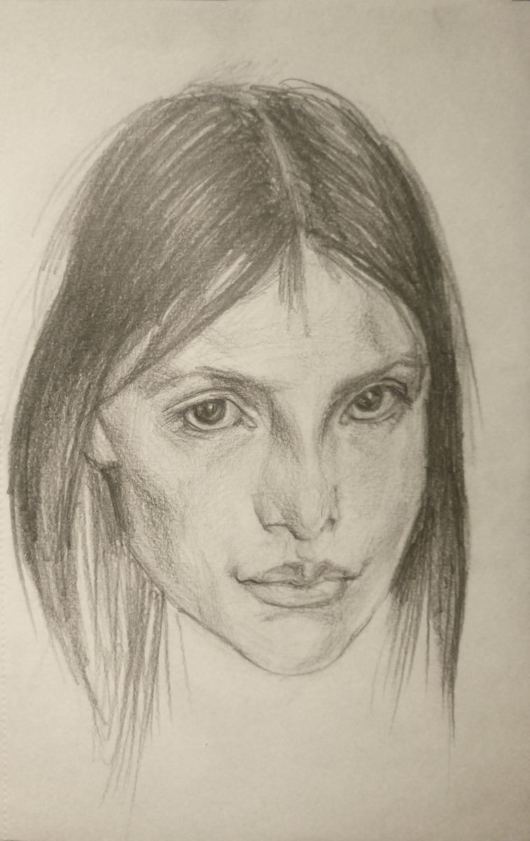 Copy study drawing N. Feshin portrait. by Mag Verkhovets