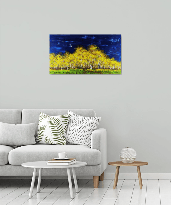 Autumn birch forest