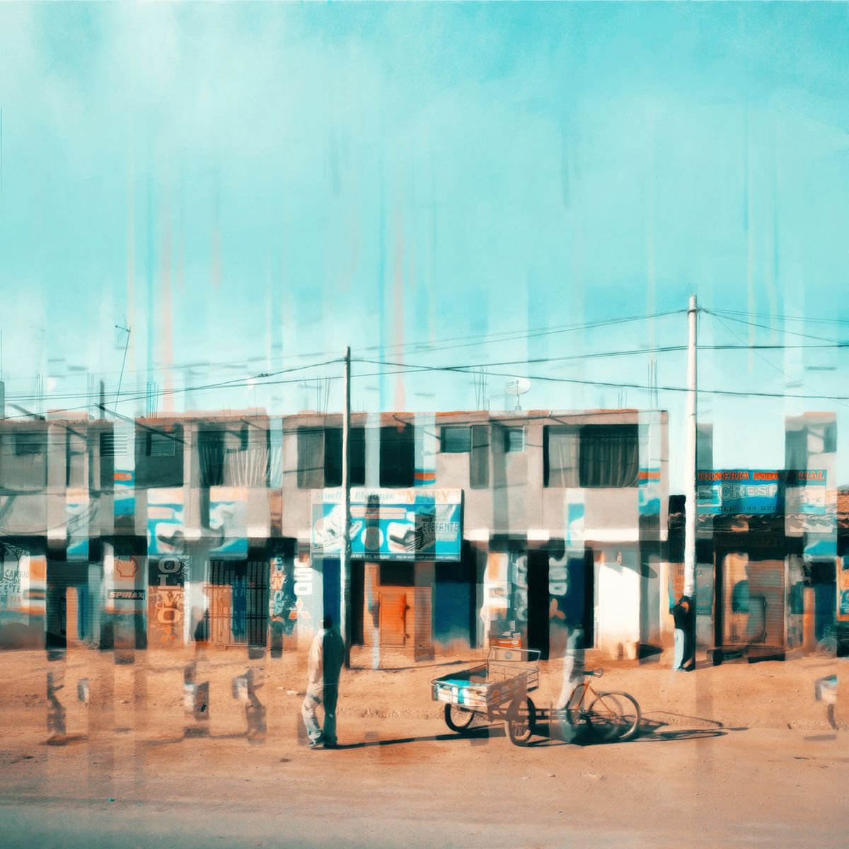 Impressionistic Cityscapes Photograph By Nadia Attura, 20 X 20", 7:14 Peru, Original Artwork