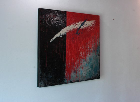 "Feather". Encaustic.