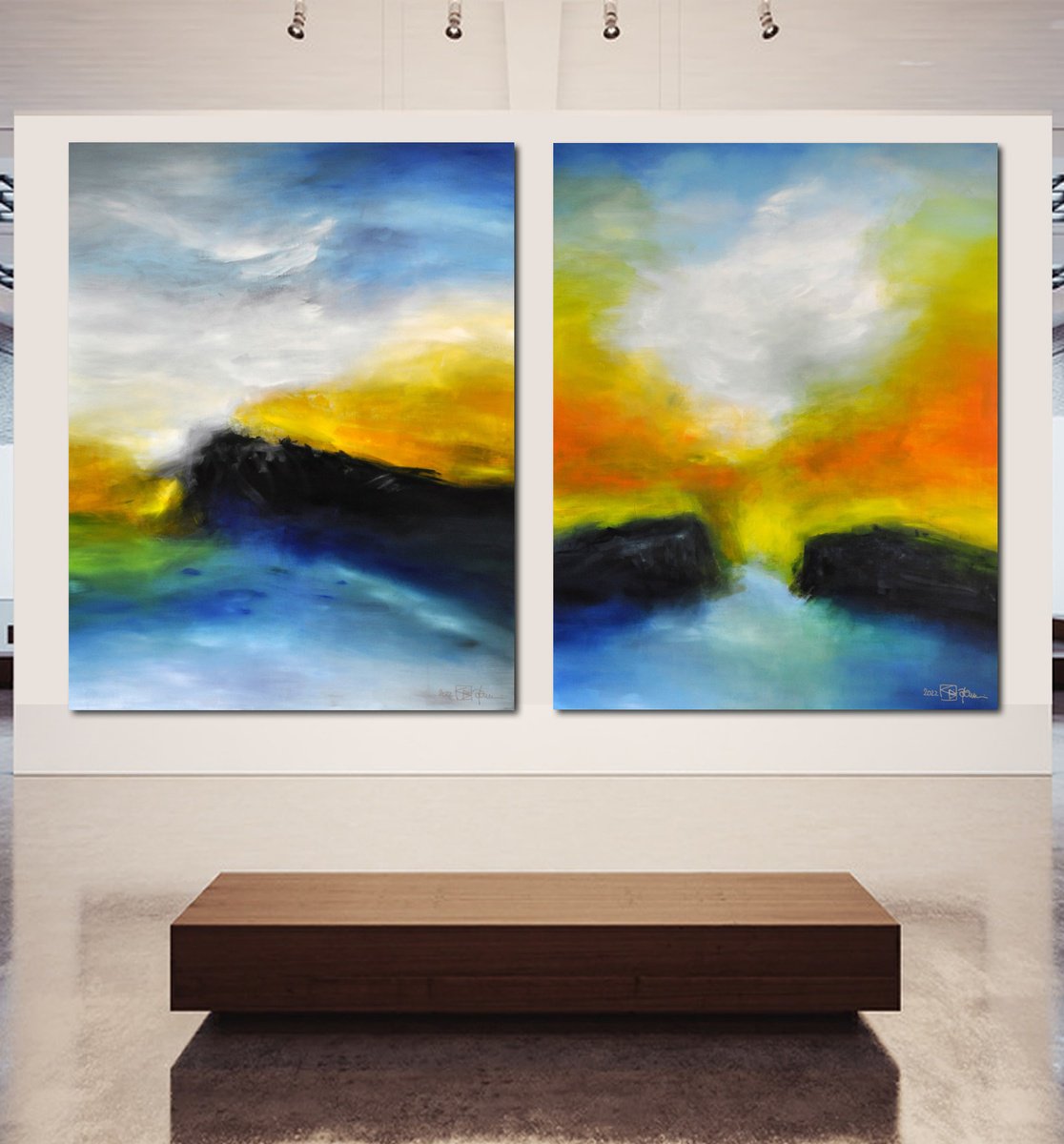 I AM THE SEA AND THE COAST (diptych) by CHRISTIAN BAHR