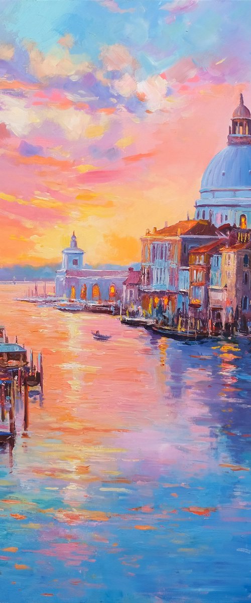Romantic Venice at Sunset by Behshad Arjomandi