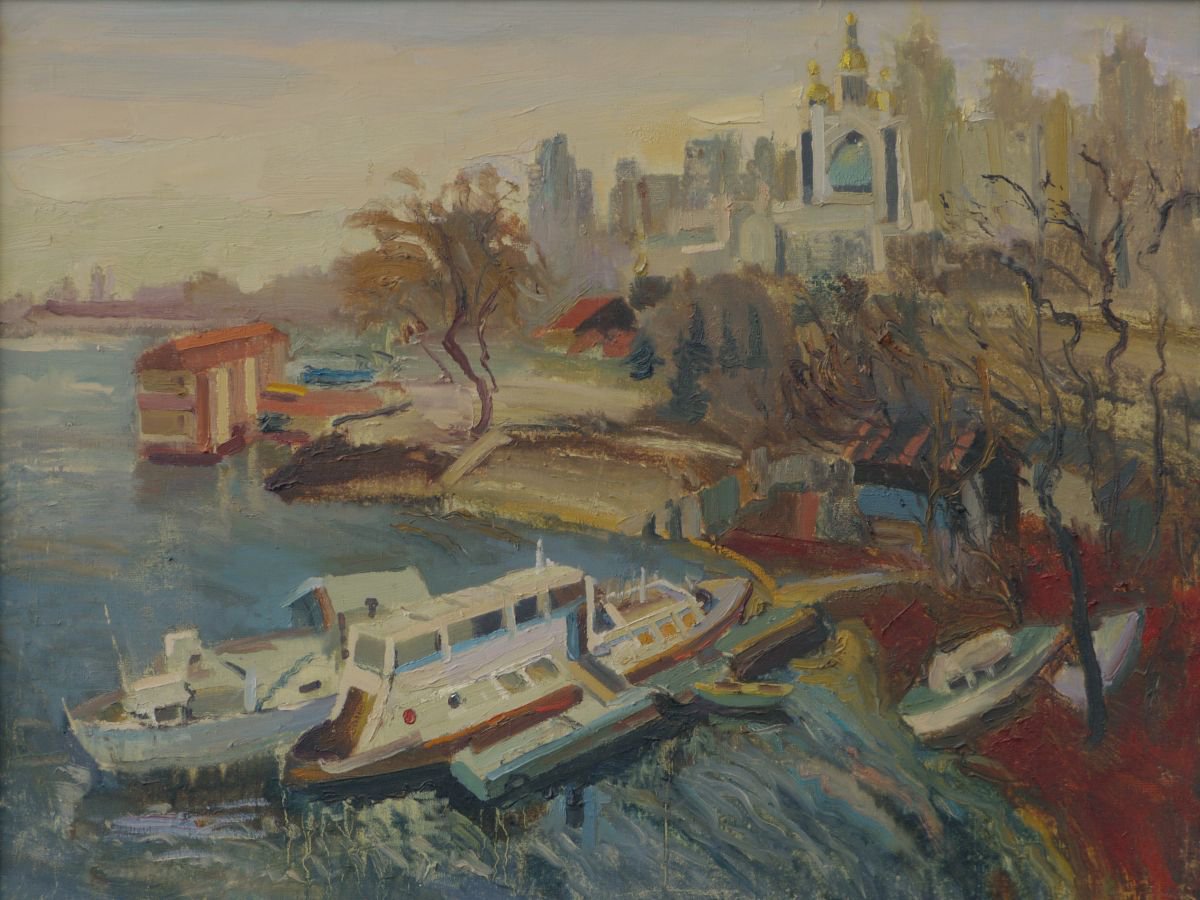 Left bank of the Dnieper River by Victor Onyshchenko