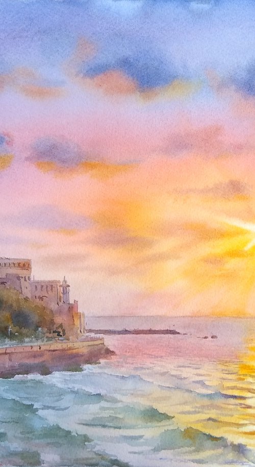 Sunset in Jaffa by Yulia Krasnov