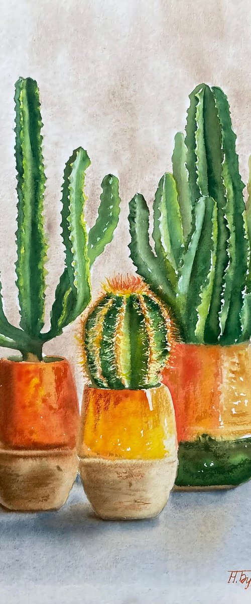Three prickly friends by Natalia Butenko