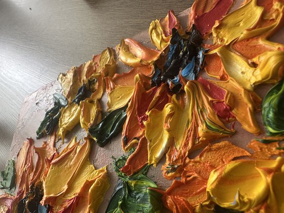 Sunflowers Deep impasto