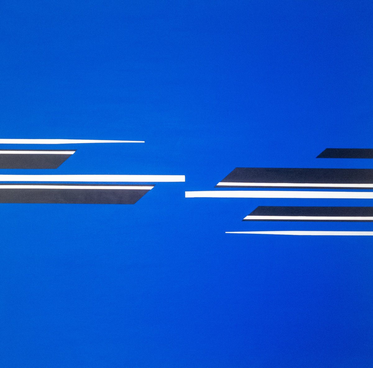 Geometric Abstract Acrylic Painting By Veronika Obushikhina, 39 X 39", Tension Field, Original Artwork