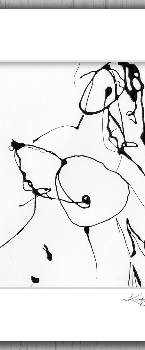 Doodle Nude 28 - Minimalistic Abstract Nude Art by Kathy Morton Stanion by Kathy Morton Stanion