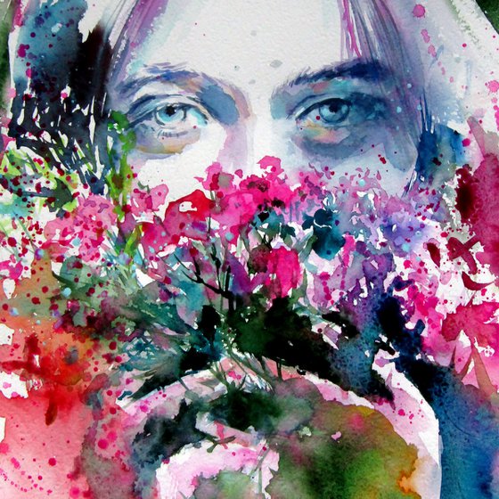 Beauty girl with flowers