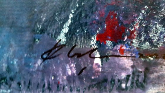 Large XXL 150 cm Lost In Movement Exuberant Colors Fantastic Vibrations By O KLOSKA