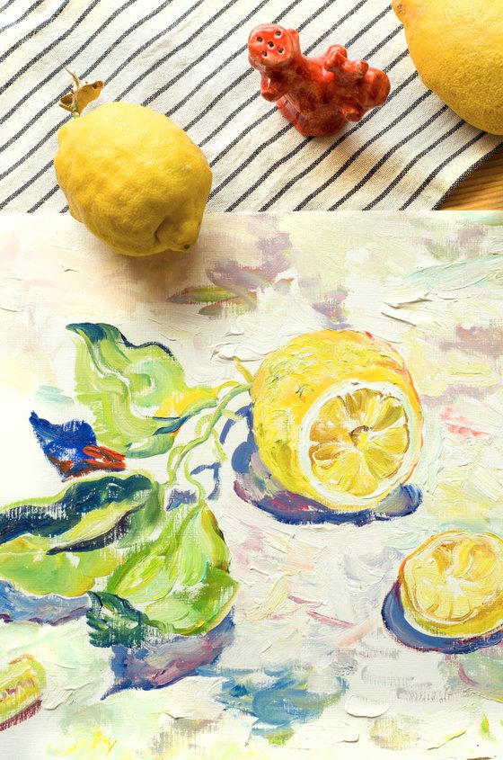 A Lemon on the Mable Tabletop