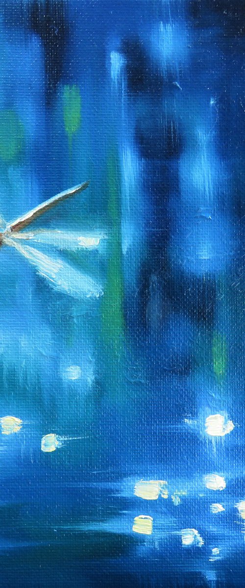 Dragonfly over dappled light II by Kerry Lisa Davies