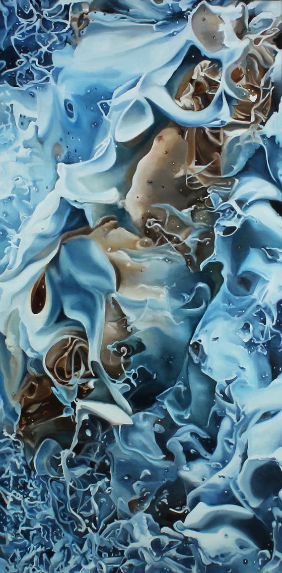 Blue texture, original art 70/140