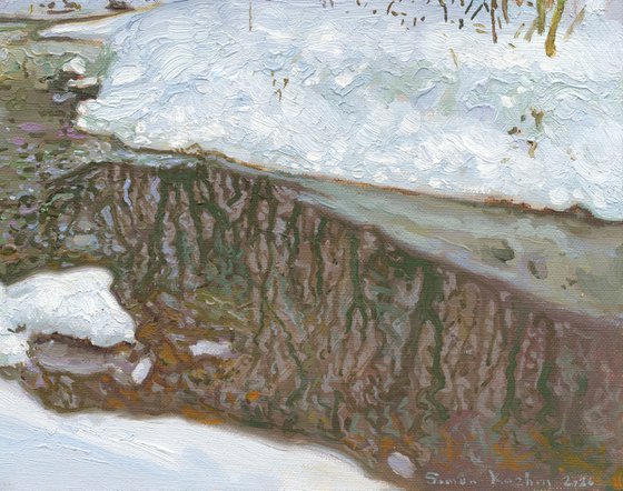 January snow on the Chertanovka River