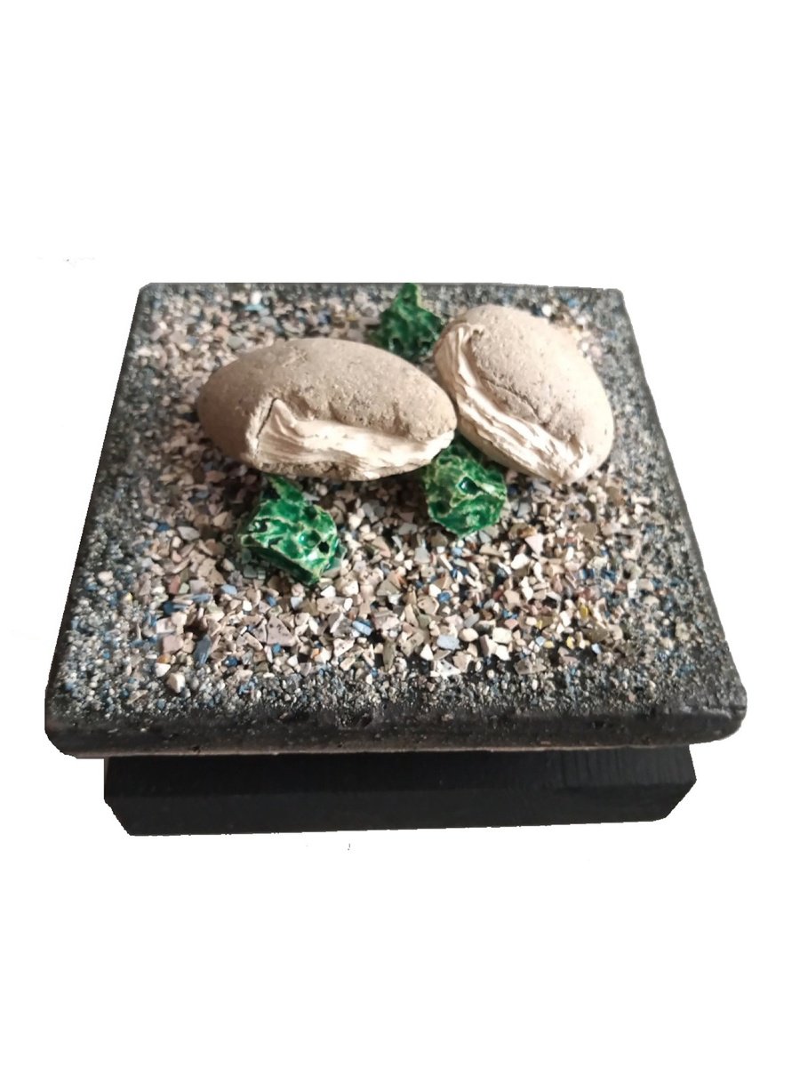 Expressive Landscape Clay Sculpture By Rossitza Trendafilova, 4 X 3", "Renewal", Original Artwork