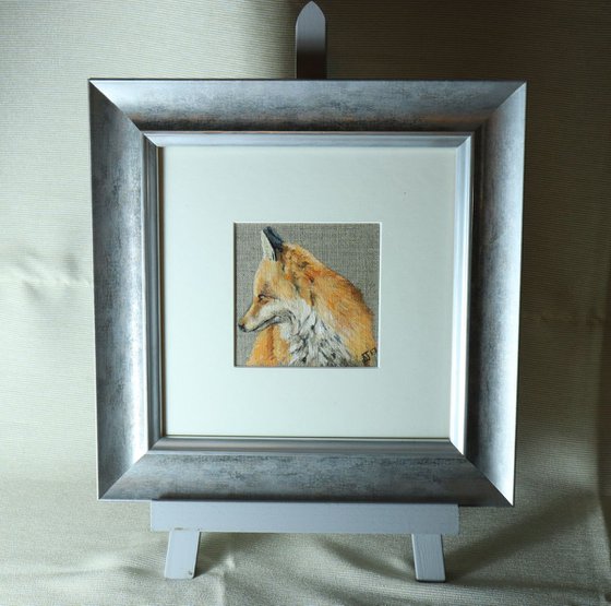 Fox Miniature, Framed and Ready to Hang