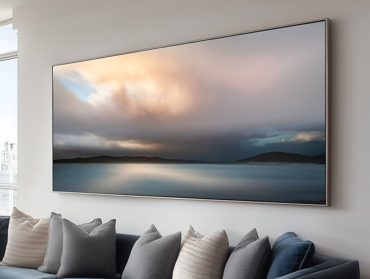 Impressionistic Landscape Photograph By Lynne Douglas, 60 X 32", A Wishful Morning, Original Artwork