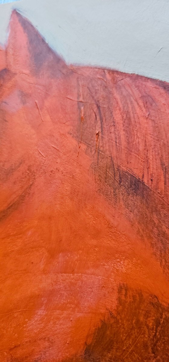 My orange chestnut horse portrait