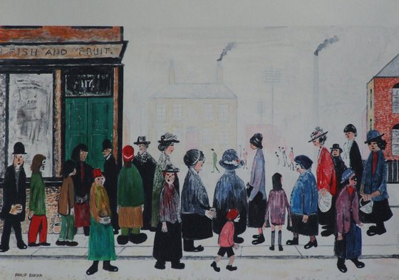 Waiting for The Shop to Open after Lowry