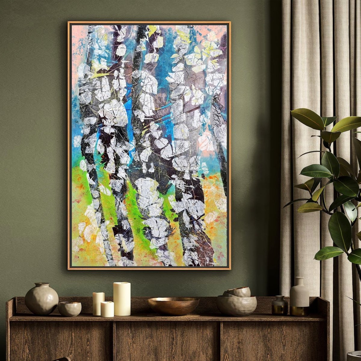 Still Standing 04 - Abstract Landscape By Poovi Art, 30 X 48, Artwork For Sale On Artfinder