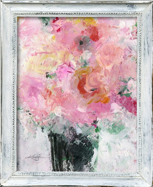 Shabby Chic Dream 9 - Framed Floral Painting by Kathy Morton Stanion by Kathy Morton Stanion