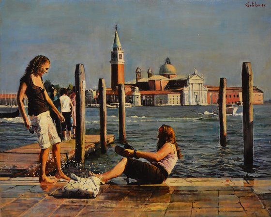 Splashing in Venice