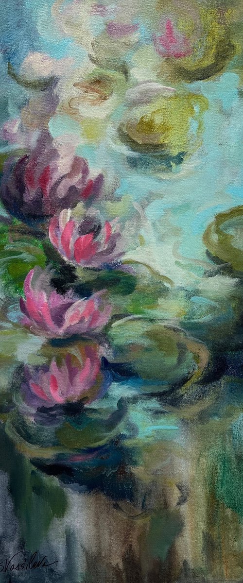Pink Water Lilies I by Silvia  Vassileva