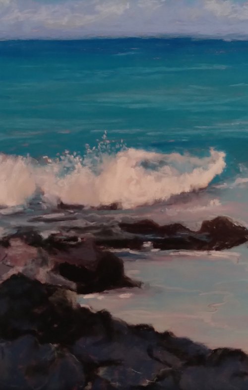 Crashing Waves in Hawaii by Joanne Carmody Meierhofer