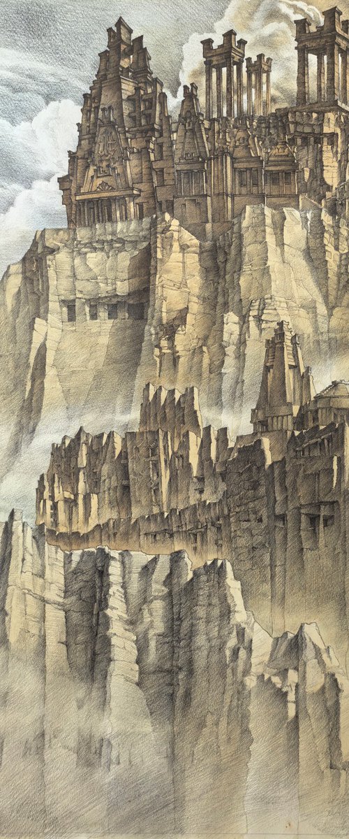 The Rock City. Architectural fantasy by Sergei Skachkov