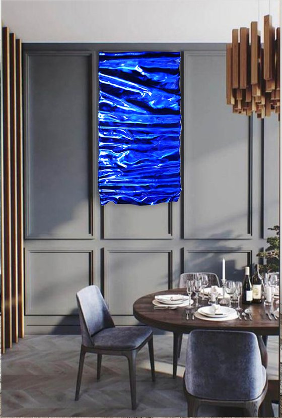 The Blue Sculpture /  Series of Sculptural 3-D Contemporary Abstract