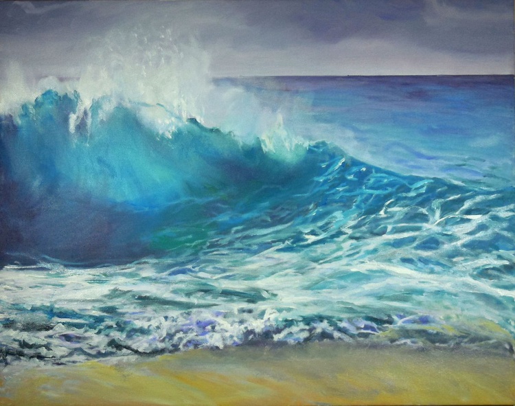 Big Wave 2017 Oil Painting By Aida Markiw Artfinder