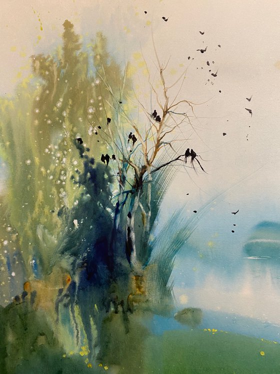 Watercolor “Fresh early morning” perfect gift
