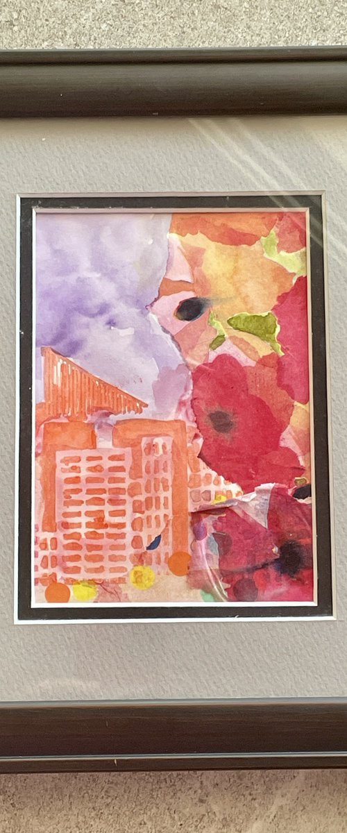 Intuitive Mixed Media City by Rosie Brown