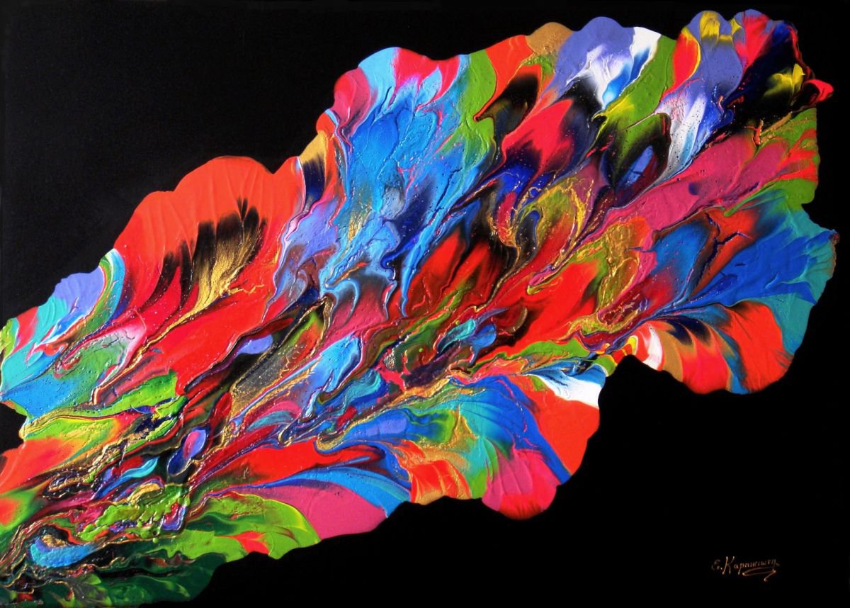 Colorful painting 60x85 cm Enchantment by Irini Karpikioti