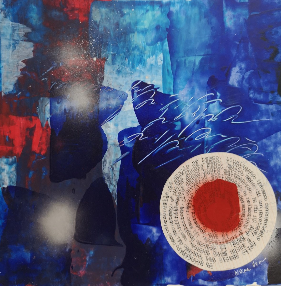 Abstract Drawing By Ivana Urso, 11 X 11, Serene, Original Artwork