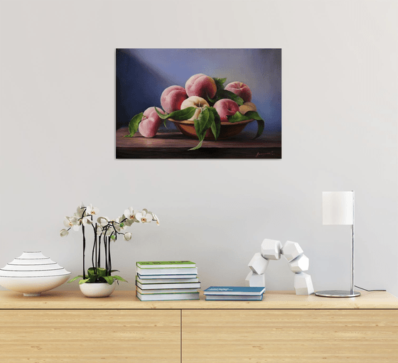 "Still life with peaches"