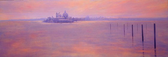 MY VENICE II. Large painting 150x52.