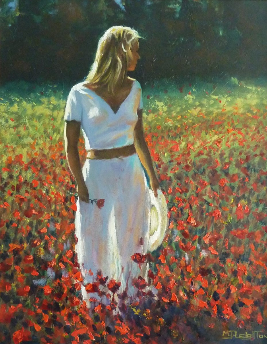 Walking through Poppies by Martin J Leighton