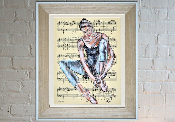 Ballerina XXVI - Vintage Music Page, GIFT idea