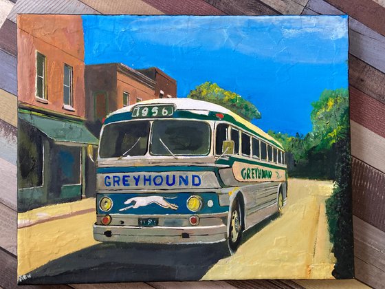 Bus In An American Town