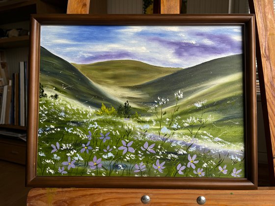 Appalachian. Flowering Mountains. original oil painting