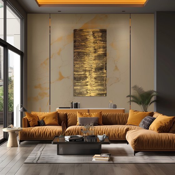 Golden Fire 60x120x2 cm